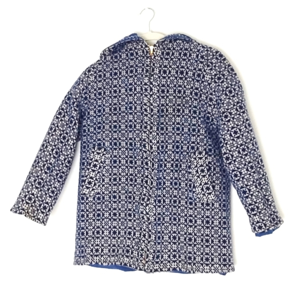 Welsh Wollens reversible wool duffle coat